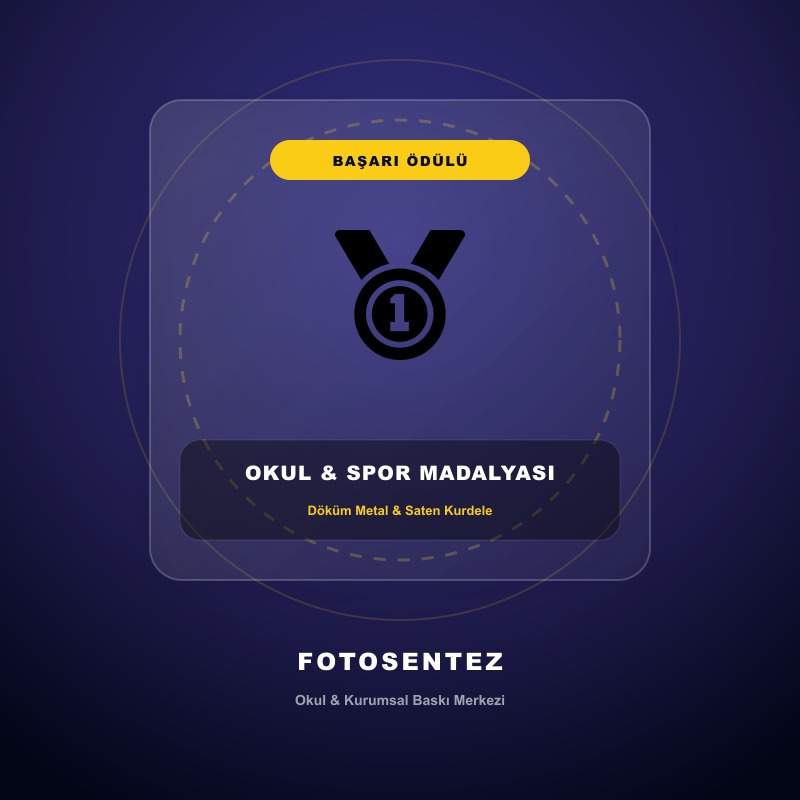 Özel Baskılı Okul & Spor Madalyası